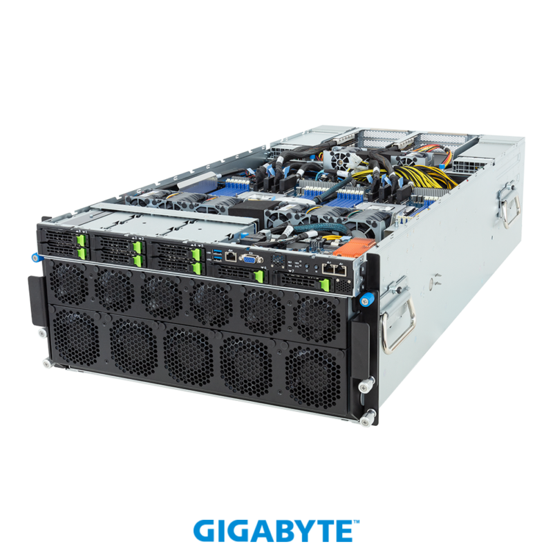 Gigabyte G593-ZD2-AAX1 HPC/AI Server - AMD EPYC™ 9004 - 5U DP NVIDIA HGX™ H100 8-GPU 4-Root Port - Image 3