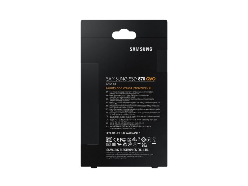 870 QVO SATA III 2.5" SSD 8TB MZ-77Q8T0 MZ-77Q8T0B AM - Image 3