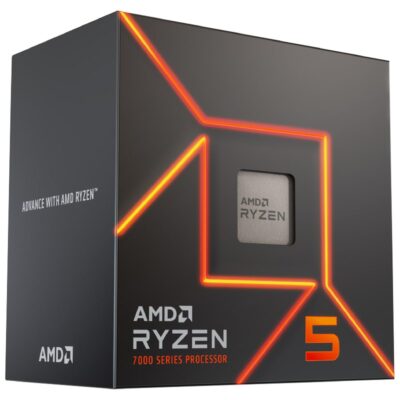 AMD Ryzen 5 7500F 6 Cores 12 Threads 65 W TDP 3.7 GHz Frequency 5 GHz Boost Raphael Codename Socket AM5