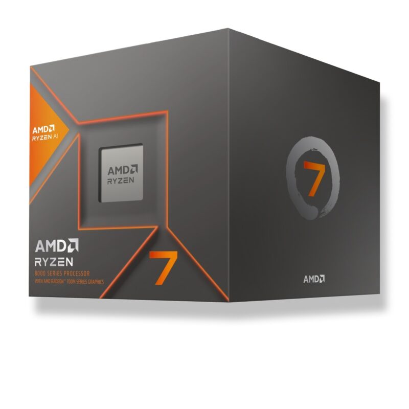 AMD Ryzen 7 8700F 8 Cores 16 Threads 65 W TDP 4.1 GHz Frequency 5 GHz Boost Phoenix Codename Socket AM5