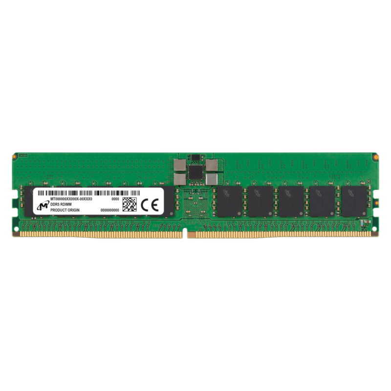 Micron 48GB DDR5-6400 RDIMM 2Rx8 CL52 MTC20F208XS1RC64BC1R ECC Registered Memory Module